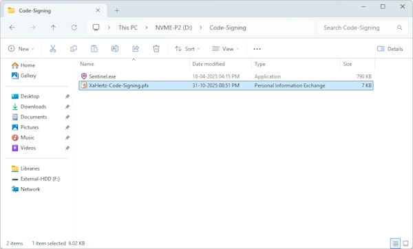 Code Signing Certificate