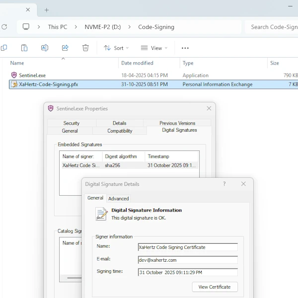 Verify the Digital Signature