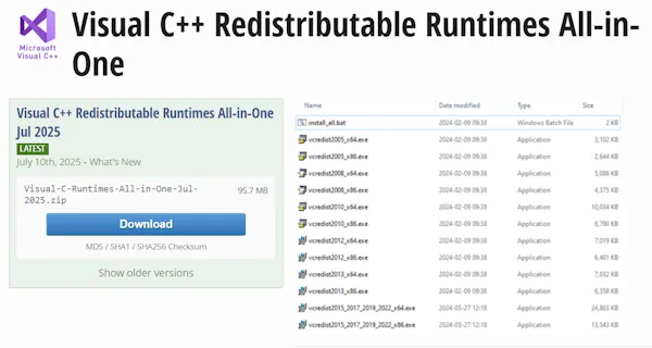 Image showing Visual C++ Redistributable All-in-One