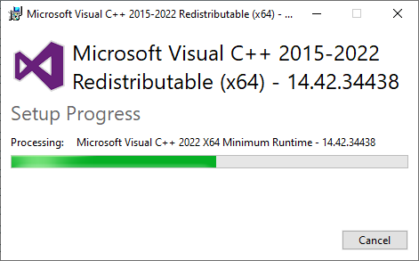 Image showing Visual C++ Redistributable Installer
